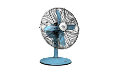 Swan 12 Inch Oscillating Desk Fan - Blue